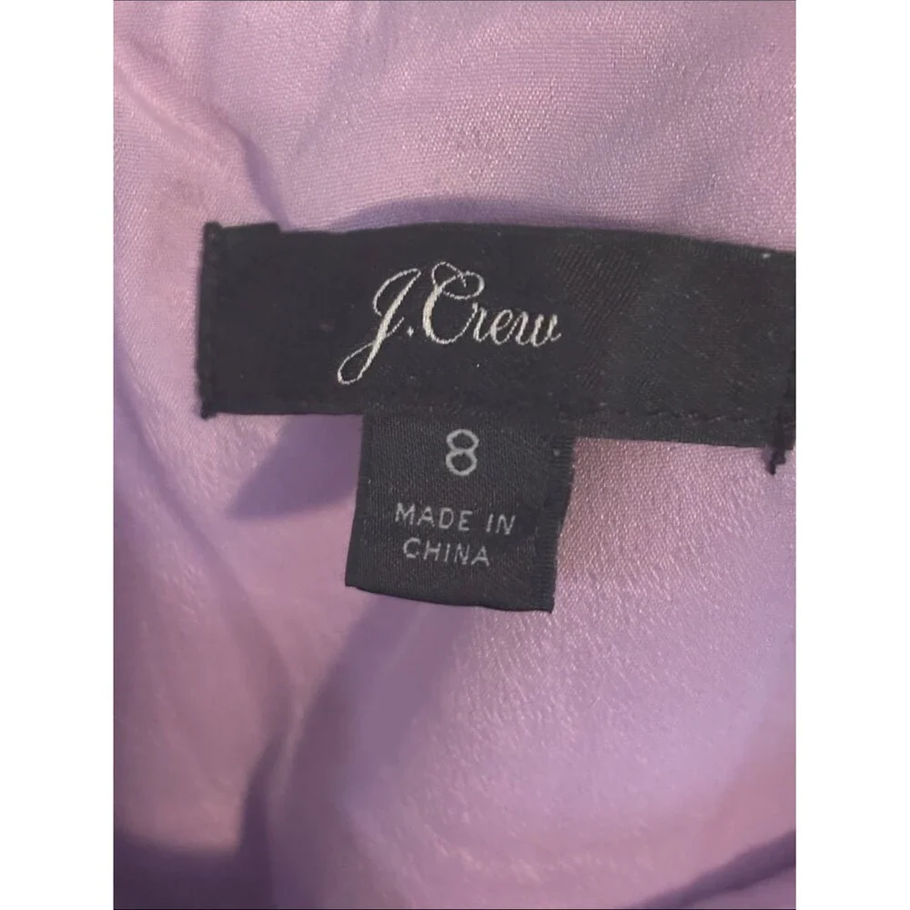 J. Crew Lilac Lace Midi Dress with Black Straps size 8